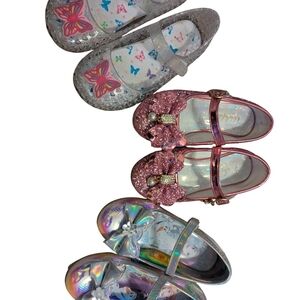 Disney Glittery Butterfly Dress Shoes - Pink, Silver, Multicolor